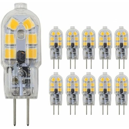 10 stk, G4 LED-pærer G4 dobbelstiftbase 1,5W (tilsvarende 20W hal