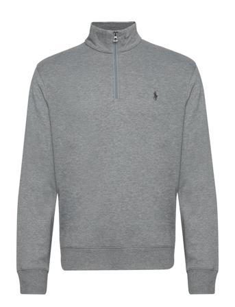 Luxury Jersey Quarter-Zip Pullover Tops Sweat-shirts & Hoodies Sweat-shirts Grey Polo Ralph Lauren