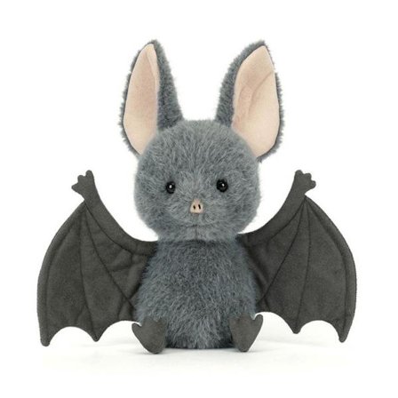 Jellycat Broox 22 cm Flagermus Plyslegetøj Støvpose Unik Halloween-atmosfæredekoration