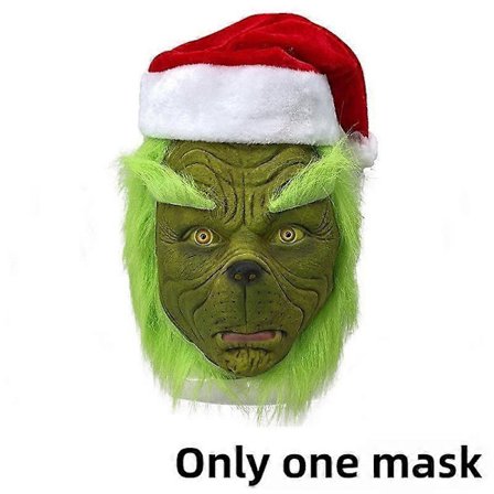 Grinchen Kostume Halloween Cosplay Herre Jul Santa Fancy Dress Outfit Sæt