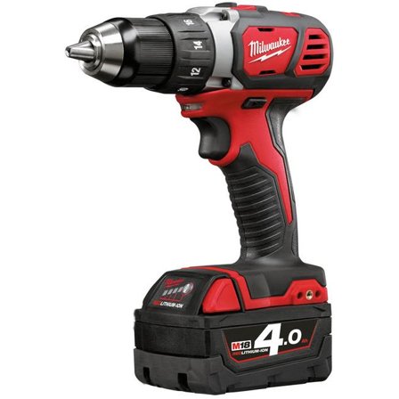 Milwaukee M18 BDD-402C Skruvdragare med batteri och laddare, Elhandverktyg