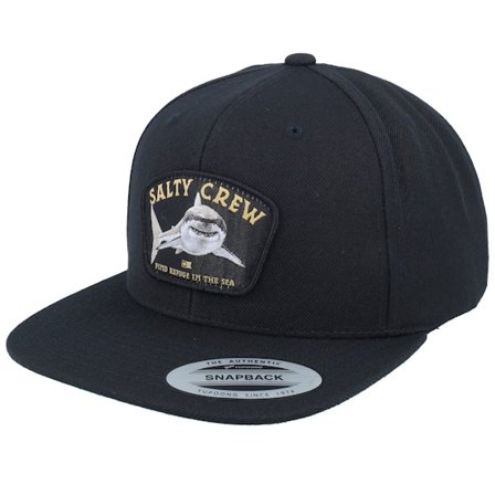 Salty Crew - Lurking Black Snapback Snapback Black Cap - @ Hatstore