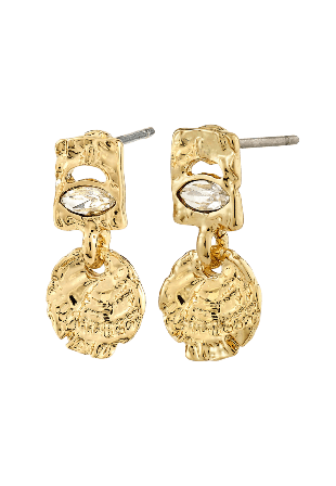 Pilgrim FIRE earrings gold-plated Smycken & klockor Dam Guld ONESIZE