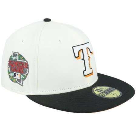 New Era - MLB Vit fitted Keps - Texas Rangers Midnight Hustle 59FIFTY All Star Game 24 Chrome/Black Fitted @ Hatstore