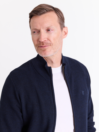 MATCH - Maddison cardigan - Redford - Str. S - Herre - Gensere & Cardigans - Blå - 100% bomull