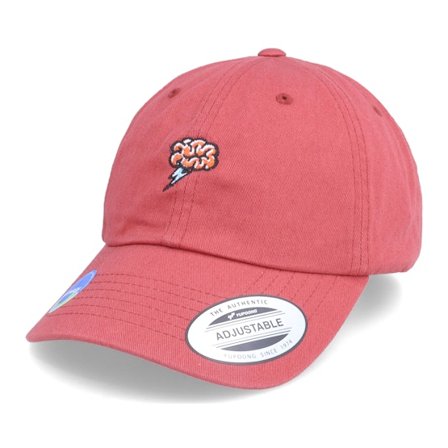 Iconic - Red - unconstructed - Cap - Brain Storm Ecowash Rose Red Dad Cap - Hatstore