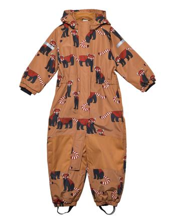 Overall Functional Taslan Aop Outerwear Coveralls Snow/ski Coveralls & Sets Brun Lindex