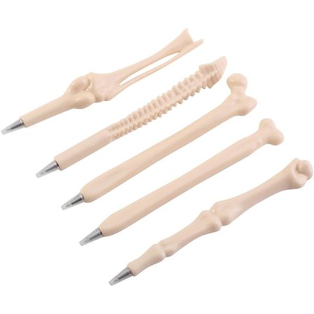 Kreative kugleformede kuglepenne 0,5 mm blå blæk fingerpenne nyhedsknogle