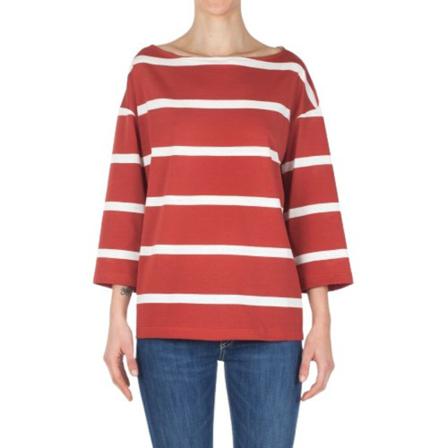 Alysi Tshirt Maxi Stripes Cooked Box , Rood , Dames , Maat: M