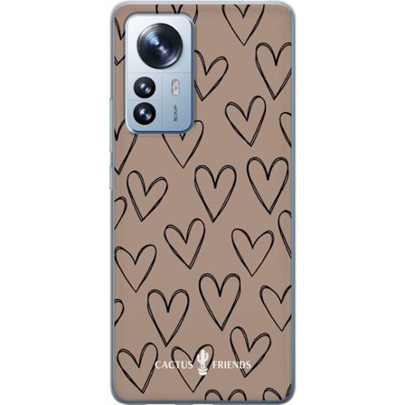 Yhteensopiva Puhelinkuori Xiaomi Xiaomi 12 Pro Cactus and Friends - Earthy Sketch Hearts