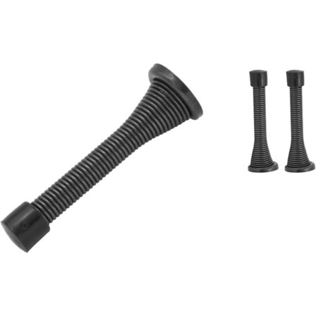 3 stk. Stål Fjeder Fleksibel Dørstopper, 8,5 cm Mat Sort