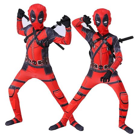 Barn Cosplay Deadpool Drakt Bodysuit Barn Festantrekk X