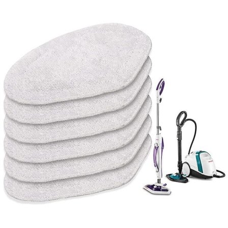 Udskiftningsmopper til Polti Vaporetto Vaporforce-børste, ægte produkt til Smart 35Mop, Smart 40Mop, etc (6 stk.)