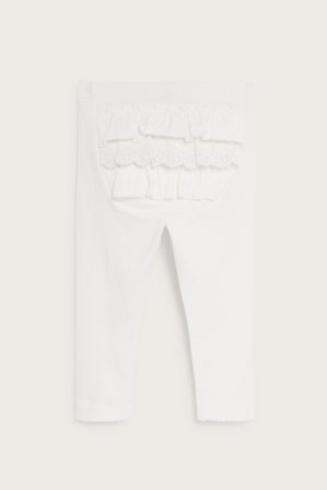 Newbie | Legginsy z falbankami | Offwhite