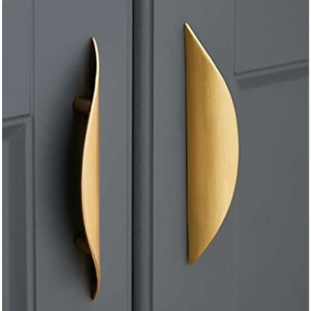 2 stk møbelknotter og håndtak, gull møbelhåndtak - gull møbelhåndtak sinklegering hulldistanse 32mm