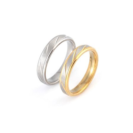 Classic silver & gold colored steel ring for men beautiful polish