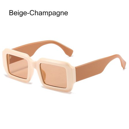Rektangulära solglasögon för kvinnor Solglasögon BEIGE-CHAMPAGNE
