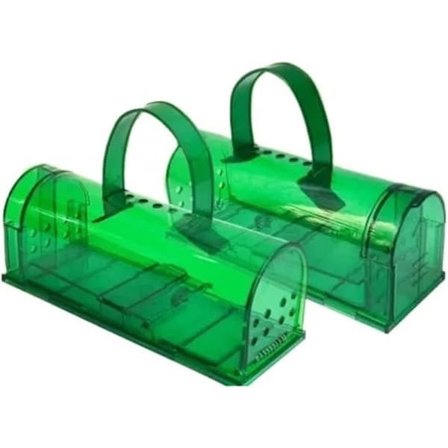 2 kpl Rotanloukkuja – Automaattinen Jatkuva Hiirenloukku Keittiöön, Varastoon ja Makuuhuoneeseen | Muovirakenne Polkimella ja Kahvalla