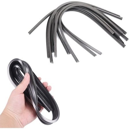 Vindusviskerblader, utskiftbar gummilist som kan kuttes, forhindrer glasskader, 8 stk, 700 mm