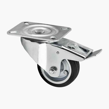 Biltema - Hjul med sving og bremse 25 x 80 mm