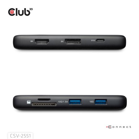 Club 3D 8-1 Portable Dock Usb Type-C