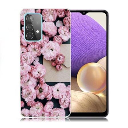 Deco Samsung Galaxy A32 5G etui - lyserød blomst Pink