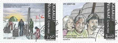 Grønland - Polar år - Stemplet sæt 2v