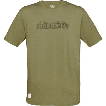Norrøna Men's Svalbard Wool T- Shirt Men short-sleeved sweaters Green L