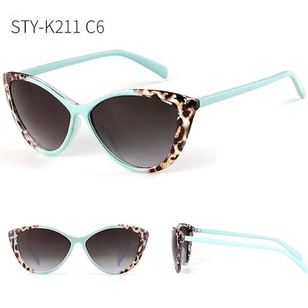 Långvariga fashion vintage dam sexiga cat eye solglasögon kvinnor leopard retro solglasögon(C6)
