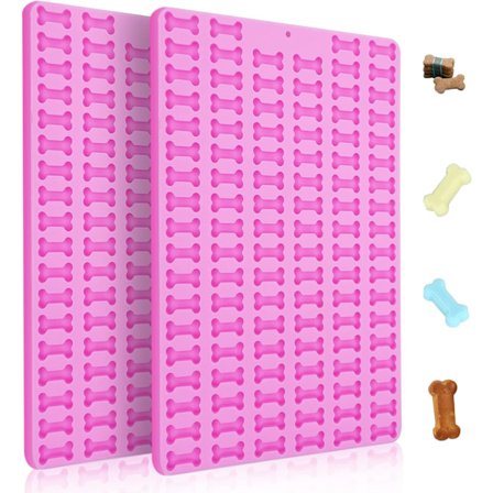 Silikonform for hundebein, 2 stk mini-former for hundegodis, 212 hulls gummibjørnform i non-stick for sjokolade, fondant, godteri