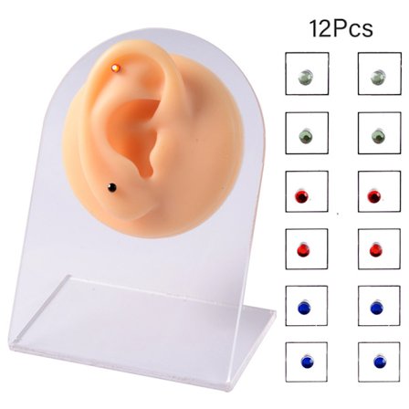 Godt tilbud til lav pris! Magnet Øre Tragus Brusk Læbe Labret Stud Næsering Falsk Chea-Glad