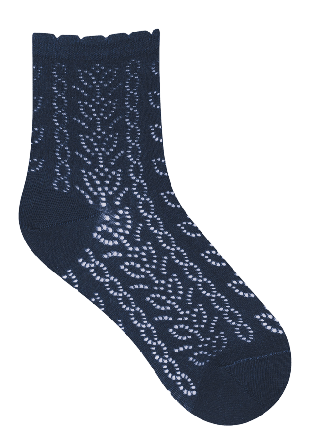 BleuForêt Socka i spets Sockor Dam Blå 39/41