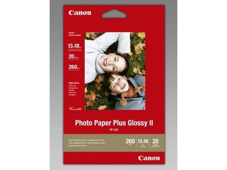 Canon Photo Paper Plus Glossy II PP-201 - fotopapir - blank - 20 ark - 130 x 180 mm - 260 g/m²