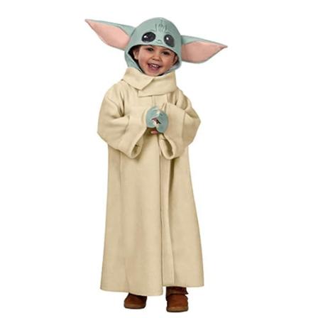 Hot Star Cosplay Wars The Mandalorian Baby Yoda Cosplay Kostyme med hatt XL