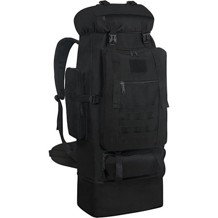 80L Liter Camping Ryggsekk Tursekk for Menn Kvinner, Ekstra Stor Vanntett Utendørs Reise Ryggsekk, Overdimensjonert Fortykket Justerbar MOLLE 