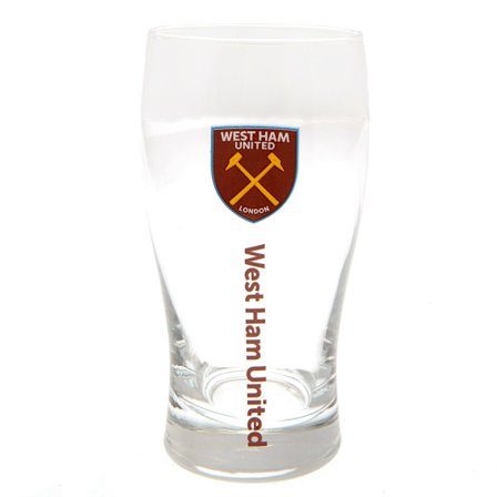 West Ham United FC Tulpan Pint Glas En Storlek Klar/Maroon