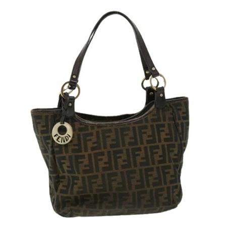 Fendi Vintage Pre-owned Canvas hndtasker Brun, Dame Vintage Tasker, Størrelse: ONE Size