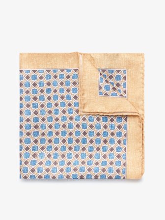 John Henric Men's Gelbes Einstecktuch Geometrisch Size Onesize