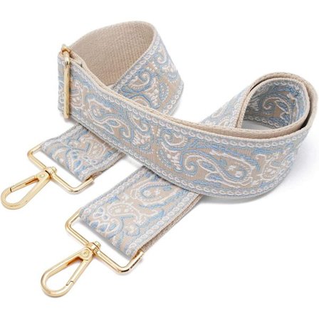 ING Justerbar bred axelrem, flerfärgad väskrem, justerbar och utbytbar axelrem, 5 cm.