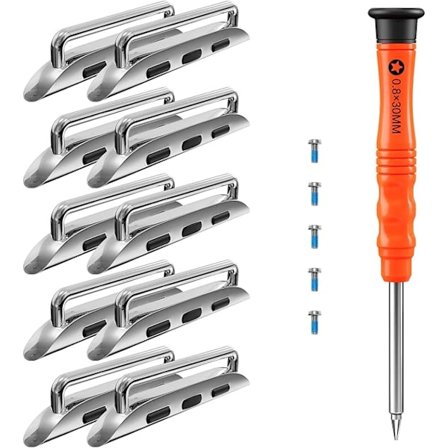 Armbandskopplingar, Ersättningslänkfäste för Apple Watch 38/40/41mm 10-pack (silver)