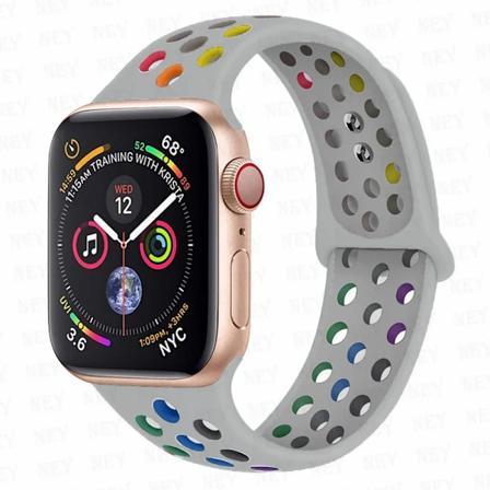 Sportrem for Apple Watch Band 45 mm 49 mm 44 mm 40 mm 41 mm 42 mm Silikonarmbånd correa iWatch Ultra 2 Series 9 8 SE 7 6 5 4 3 Spruce fog Pride 5 