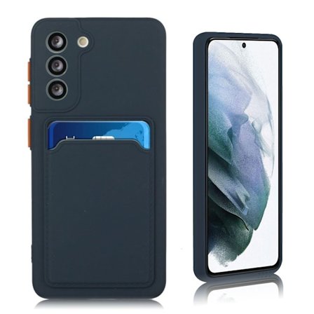 Card Holder Suojakuori For Samsung Galaxy S21 FE - Tummansininen