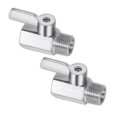 Duschhuvudavstängningsventil, 304 Rostfritt Stål Mini Kulventil NPT-gänga (1/2 tum hane x 1/2 tum hona