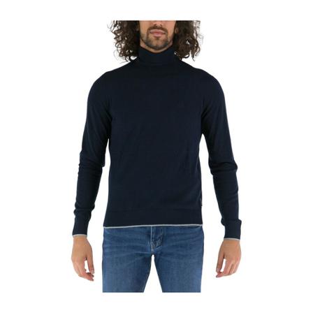 Armani Exchange - Stickade Tröjor - Blå - Herr - Storlek: M, Herr, Storlek: M