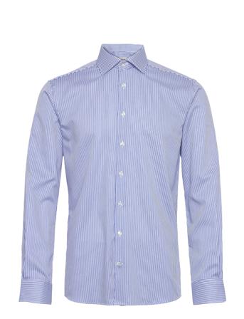 Bs Jordan Slim Fit Shirt Skjorte Uformell Blå Bruun & Stengade