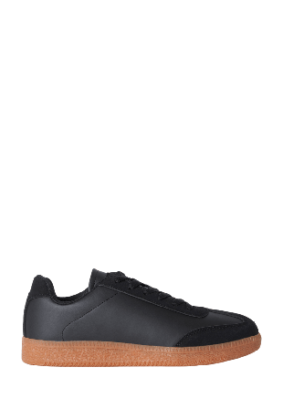 SANDÖ Sneakers i läderimitation Skor Herr Svart 42