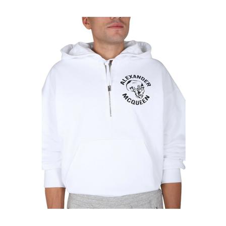 Alexander McQueen Skull Sweatshirt Hvid, Herre Hættetrøjer