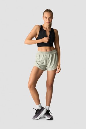 ICANIWILL - Mirage 2-in-1 Shorts Wmn Faded Sea Green - Damer - Træningstøj fra ICIW