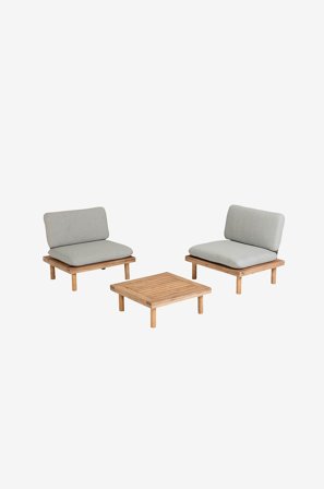 Kave Home - Trädgårdsset Viridis - Flerfärgad - Loungemöbler - Från Homeroom