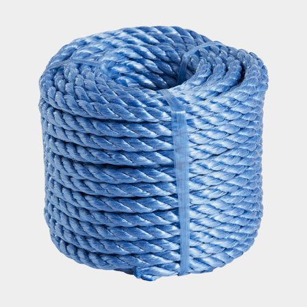 Reb til presenning, Ø8 mm, 20 meter, blå
